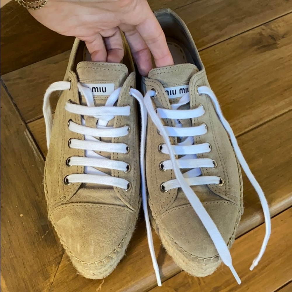 Miu Miu platform sneakers/espadrilles
